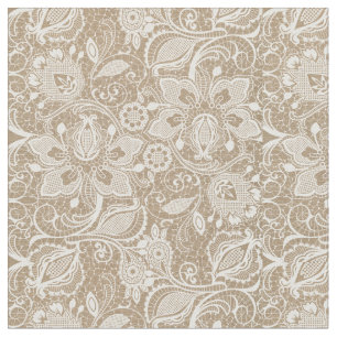 Burlap & Lace Exotic Floral Fabric