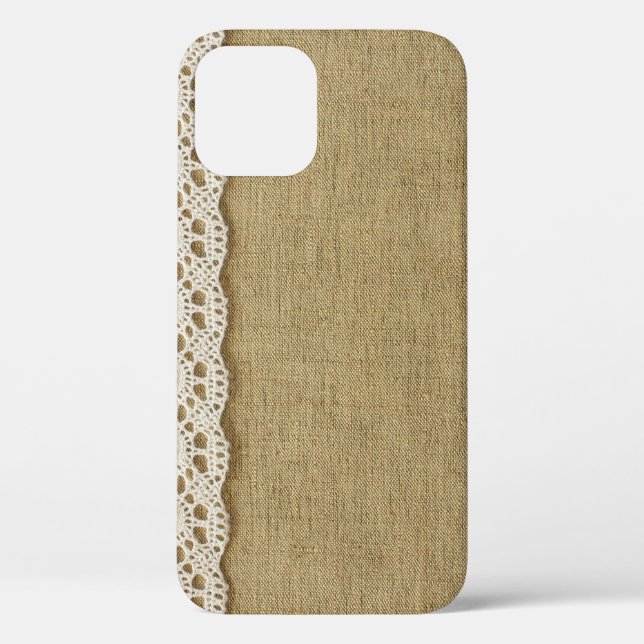 Burlap, lace fabric texture. Case-Mate iPhone case (Back)