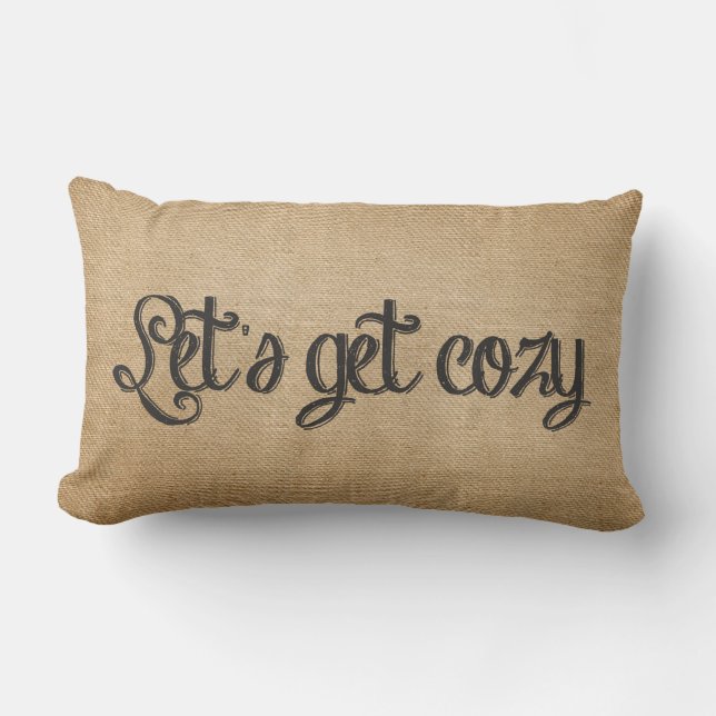 Burlap Lets Get Cosy Lumbar Cushion (Front)