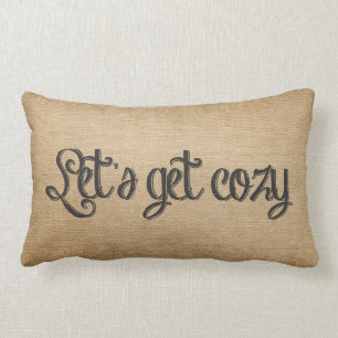Burlap Lets Get Cosy Lumbar Cushion