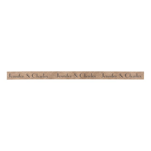 Burlap Look Custom Ribbon Satin Ribbon (Front)