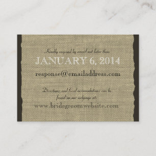Burlap Look Insert card