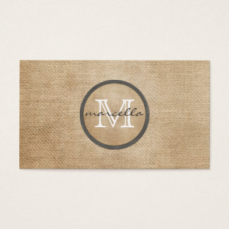 Burlap Monogram