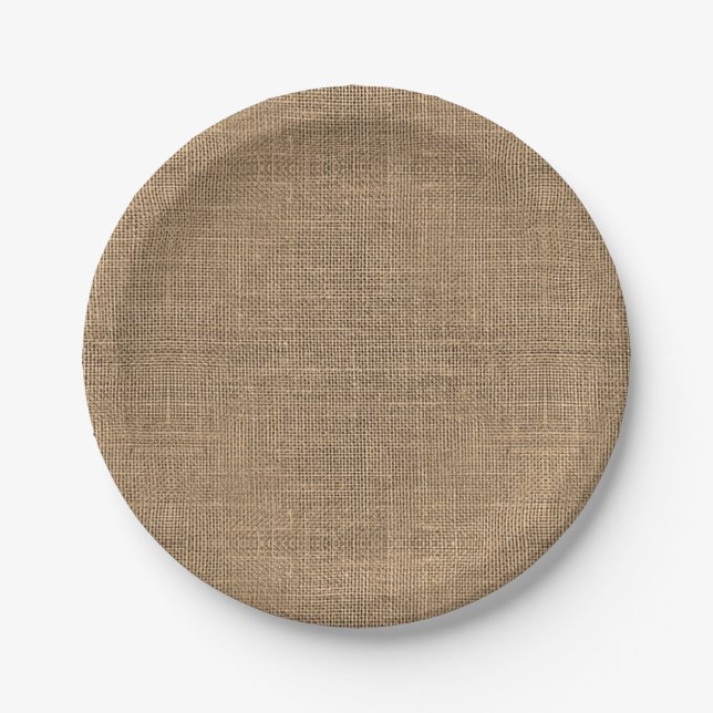 Burlap Paper Plate (Front)