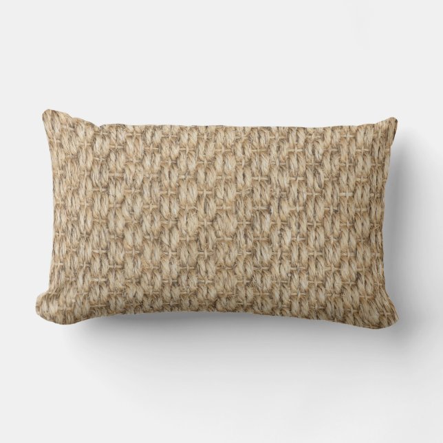 Burlap pattern lumbar cushion (Front)
