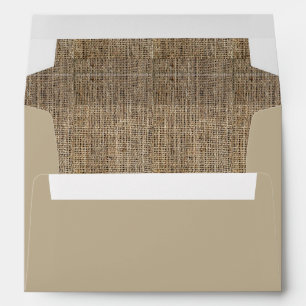 Burlap Pattern Wedding Envelopes