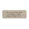 Burlap Return Address Labels