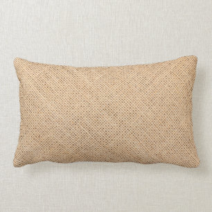 Burlap sack background lumbar cushion