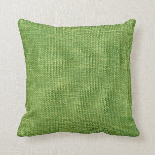 Burlap Simple Apple Green Cushion