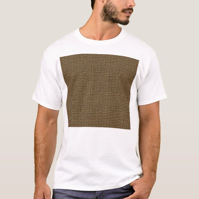 Burlap Texture Background T-Shirt (Front)