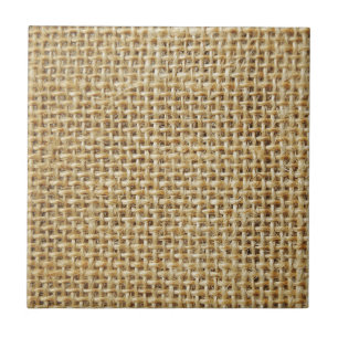 Burlap texture ceramic tile