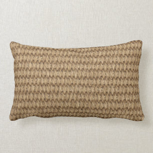 Burlap texture lumbar cushion