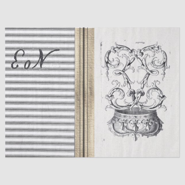 Burlap Ticking Tissue Paper (Front)