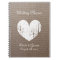 Burlap wedding planner organiser journal notebook