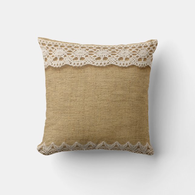 Burlap with lace cushion (Front)