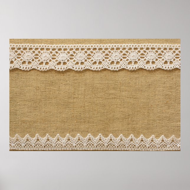 Burlap with lace poster (Front)