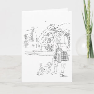Burleigh Castle Highlander Westie Dogs Card