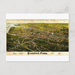 Burleigh’s map of Stamford, Connecticut (1883) Postcard