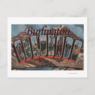 Burlington, Colorado - Large Letter Scenes Postcard