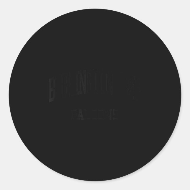 Burlington Township High School Hs Burlington Nj R Classic Round Sticker (Front)