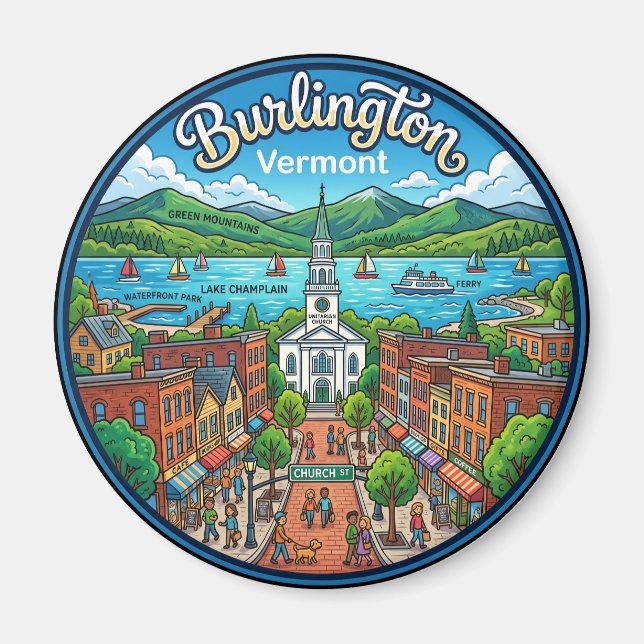 Burlington USA Magnet (Front)