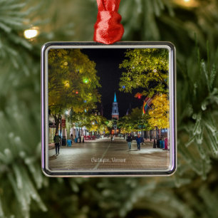 Burlington, Vermont cityscape Metal Ornament