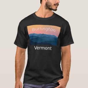 Burlington Vermont Mountain sunset hometown T-Shirt