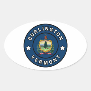Burlington Vermont Oval Sticker