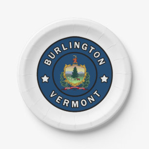 Burlington Vermont Paper Plate