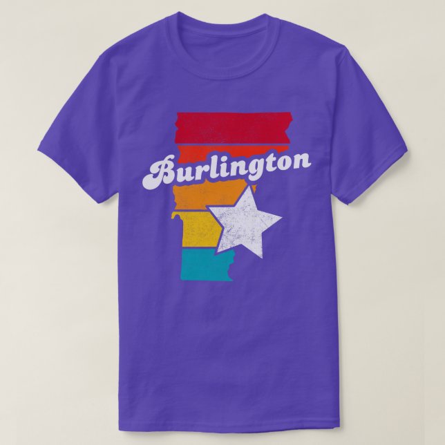 Burlington Vermont Vintage Distressed Souvenir 2 T-Shirt (Design Front)