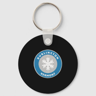 Burlington Vermont Vt Winter Snow Snowflake Dge So Key Ring
