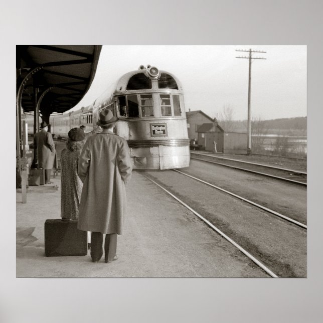 Burlington Zephyr Train, 1940. Vintage Photo Poster (Front)
