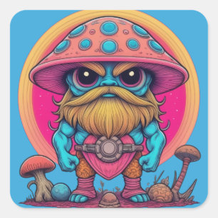 Burly Mountain Mushroom  Square Sticker