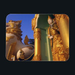 Burma (Myanmar), Rangoon (Yangon) Temple Magnet<br><div class="desc">COPYRIGHT Brian McGilloway / DanitaDelimont.com | AS06 BMG0070.jpg | Burma (Myanmar),  Rangoon (Yangon) Temple guardian to the entrance of the Shwedagon Pagoda in Rangoon.</div>