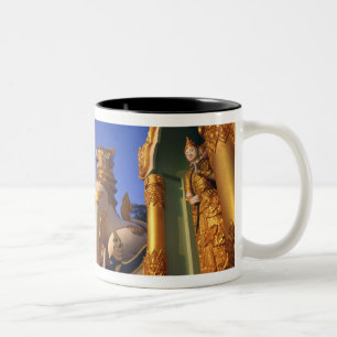 Burma (Myanmar), Rangoon (Yangon) Temple Two-Tone Coffee Mug