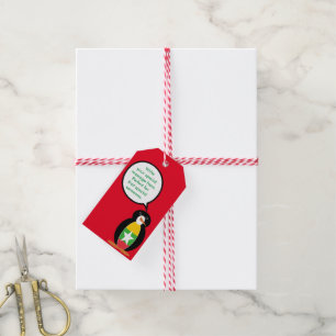 Burma Myanmar Talking Ms Penguin Personalised  Gift Tags