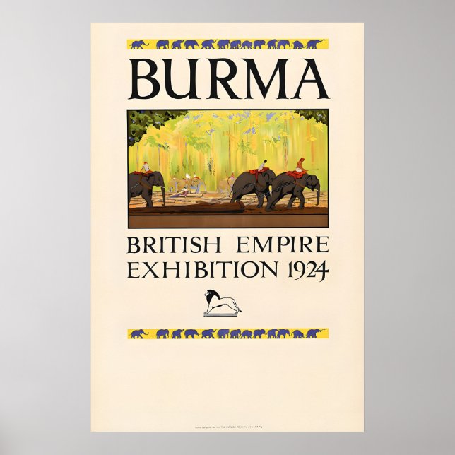 Burma - Vintage Travel Poster (Front)