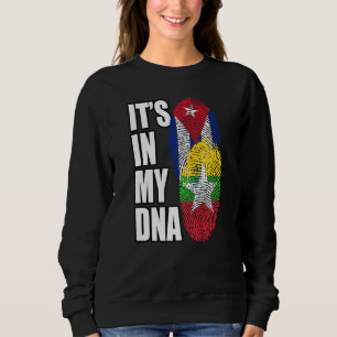 Burmese And Cuban Mix Dna Flag Heritage Sweatshirt