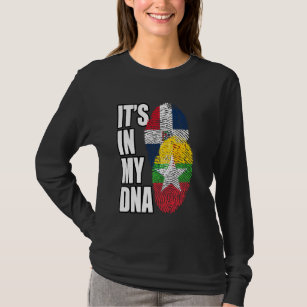 Burmese And Dominican Mix Dna Flag Heritage T-Shirt