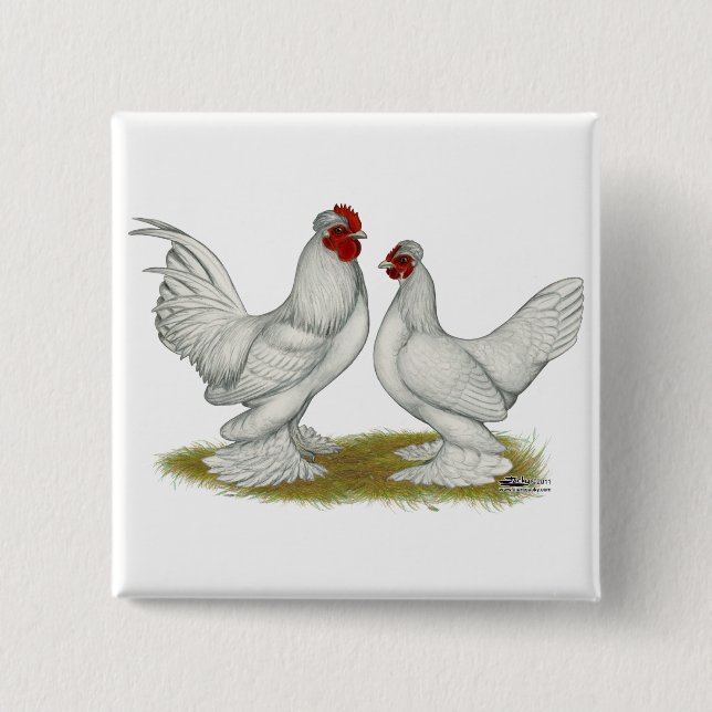Burmese Bantams 15 Cm Square Badge (Front)