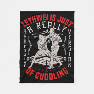 Burmese Boxing Aggressive Cuddling Martial Arts Le Fleece Blanket