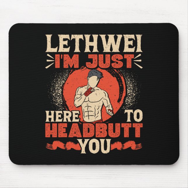 Burmese Boxing Headbutt Lethwei Training Art Of 9  Mouse Pad (Front)