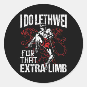 Burmese Boxing Lethwei Training Martial Arts Myanm Classic Round Sticker