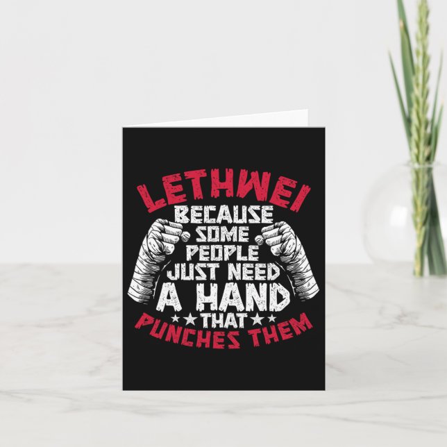 Burmese Boxing Training Art Of 9 Limbs Myanmar Let Card (Front)