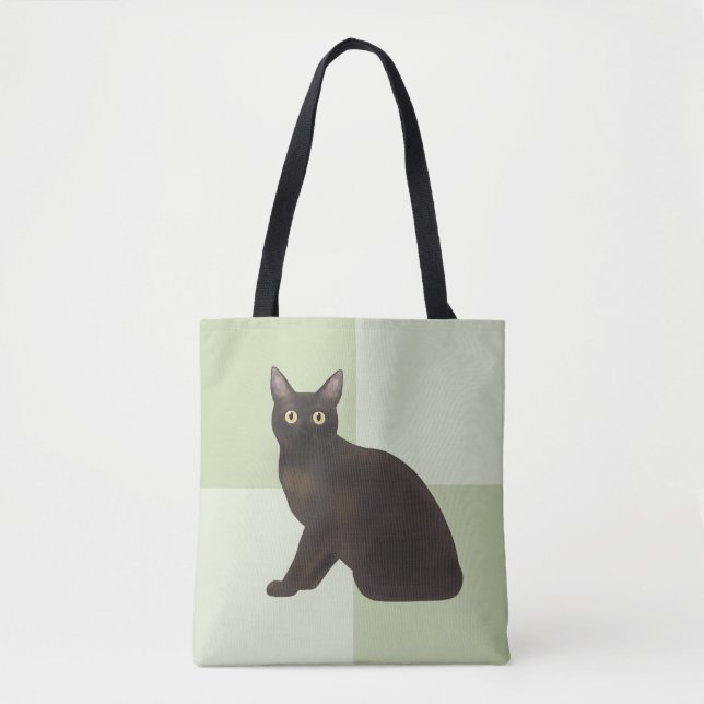 Burmese Cat Allover Print Tote Bag (Front)