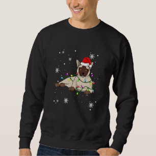 Burmese Cat Christmas Lights Christmas Cat Santa h Sweatshirt