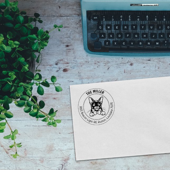 Burmese Cat Family Return Address  Rubber Stamp (Creator Uploaded)