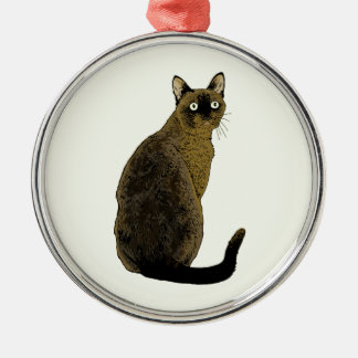 Burmese Cat Metal Tree Decoration