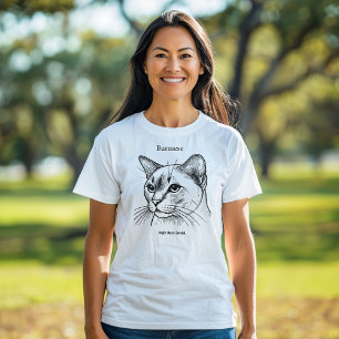 Burmese Cat Portrait T-Shirt
