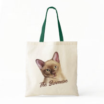 Burmese Cat Tote Bag